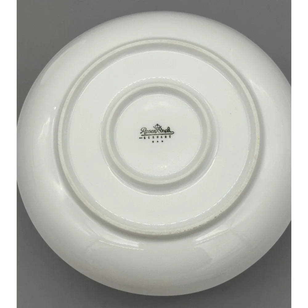 Vintage Rosenthal White Porcelain‎ Lidded Bowl & Plate Made in Germany 6